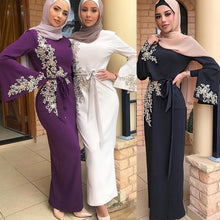 Load image into Gallery viewer, Abaya Dubai Muslim Hijab Dress Abayas For Women Moroccan Kaftan Caftan Turkish Dresses Prayer Islamic Clothing Robe Femme Oman