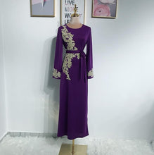 Load image into Gallery viewer, Abaya Dubai Muslim Hijab Dress Abayas For Women Moroccan Kaftan Caftan Turkish Dresses Prayer Islamic Clothing Robe Femme Oman