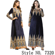 Load image into Gallery viewer, Muslim Women Long Sleeve Dubai Hijab Maxi Dress Arabic Kaftan Abaya Modest Islamic Uae Pakistani Turkey Kimono Jalabiya Dresses