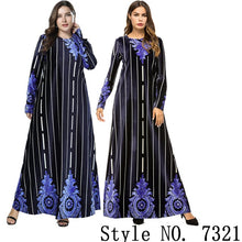 Load image into Gallery viewer, Muslim Women Long Sleeve Dubai Hijab Maxi Dress Arabic Kaftan Abaya Modest Islamic Uae Pakistani Turkey Kimono Jalabiya Dresses
