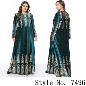 Muslim Women Long Sleeve Dubai Hijab Maxi Dress Arabic Kaftan Abaya Modest Islamic Uae Pakistani Turkey Kimono Jalabiya Dresses