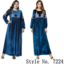 Load image into Gallery viewer, Muslim Women Long Sleeve Dubai Hijab Maxi Dress Arabic Kaftan Abaya Modest Islamic Uae Pakistani Turkey Kimono Jalabiya Dresses