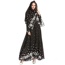Load image into Gallery viewer, Noble Thobe 2019 New Muslim Dress for Womne Hijab Abayas Print Dubai Long Sleeve Party Malaysia Islamic Clothing Kaftan Turkey