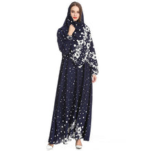Load image into Gallery viewer, Noble Thobe 2019 New Muslim Dress for Womne Hijab Abayas Print Dubai Long Sleeve Party Malaysia Islamic Clothing Kaftan Turkey