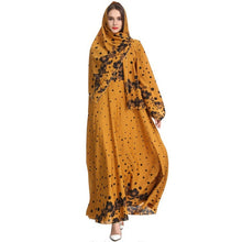 Load image into Gallery viewer, Noble Thobe 2019 New Muslim Dress for Womne Hijab Abayas Print Dubai Long Sleeve Party Malaysia Islamic Clothing Kaftan Turkey