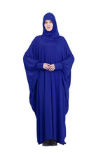 Load image into Gallery viewer, Muslim Women Full Cover Prayer Garment Hijab Long Maxi Dress Abaya Kaftan Robe Overhead Arab Middle East Maxi Gown Islam Clotes