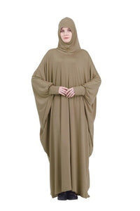 Muslim Women Full Cover Prayer Garment Hijab Long Maxi Dress Abaya Kaftan Robe Overhead Arab Middle East Maxi Gown Islam Clotes