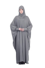 Load image into Gallery viewer, Muslim Women Full Cover Prayer Garment Hijab Long Maxi Dress Abaya Kaftan Robe Overhead Arab Middle East Maxi Gown Islam Clotes