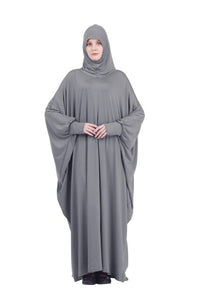Muslim Women Full Cover Prayer Garment Hijab Long Maxi Dress Abaya Kaftan Robe Overhead Arab Middle East Maxi Gown Islam Clotes