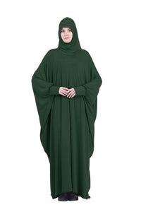 Muslim Women Full Cover Prayer Garment Hijab Long Maxi Dress Abaya Kaftan Robe Overhead Arab Middle East Maxi Gown Islam Clotes