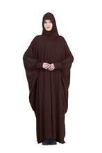 Load image into Gallery viewer, Muslim Women Full Cover Prayer Garment Hijab Long Maxi Dress Abaya Kaftan Robe Overhead Arab Middle East Maxi Gown Islam Clotes