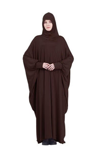 Muslim Women Full Cover Prayer Garment Hijab Long Maxi Dress Abaya Kaftan Robe Overhead Arab Middle East Maxi Gown Islam Clotes