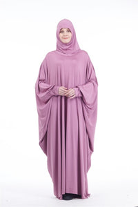 Muslim Women Full Cover Prayer Garment Hijab Long Maxi Dress Abaya Kaftan Robe Overhead Arab Middle East Maxi Gown Islam Clotes