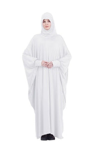 Muslim Women Full Cover Prayer Garment Hijab Long Maxi Dress Abaya Kaftan Robe Overhead Arab Middle East Maxi Gown Islam Clotes