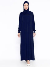 Load image into Gallery viewer, One Piece Hijab Dress Dubai Muslim Women Soild Hedded Prayer Khimar Jilbab Islam Abaya Ramadan Full Cover Worship Service Turkey