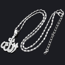 Load image into Gallery viewer, Fashion charm Allah necklace for Women Crystal Muslim Islamic Jewelry Islam Arabic Pendants necklace For Men/Women gifts