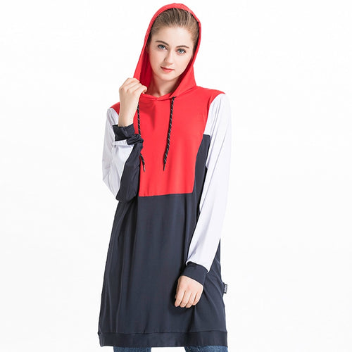 New Islamic Dress Sweatshirt Muslim Tracksuit Top Sports Wear For Women Gym Run Trainning Sweaters Sleeves Hooded Coat Hoodie