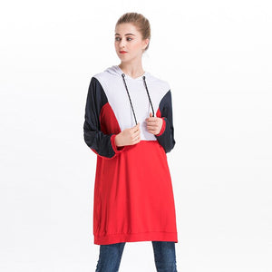 New Islamic Dress Sweatshirt Muslim Tracksuit Top Sports Wear For Women Gym Run Trainning Sweaters Sleeves Hooded Coat Hoodie