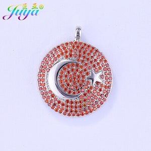 Aliexpress Dropshipping Turkish Crescent Walking Moon Suspension Pendant Sweater Necklace For Thanksgiving Day Christmas Gift