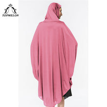 Load image into Gallery viewer, TOPMELON Worship Prayer Garment Abaya Hijab Dress Silky Long Solid Robes for Women Islamic Turkish Dress Headscarf 2018