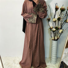 Load image into Gallery viewer, Ramadan Abayas For Women Muslim Hijab Dress Caftan Kimono Cardigan Abaya Kaftan Dubai Qatar UAE Oman Robe Femme Islamic Clothing